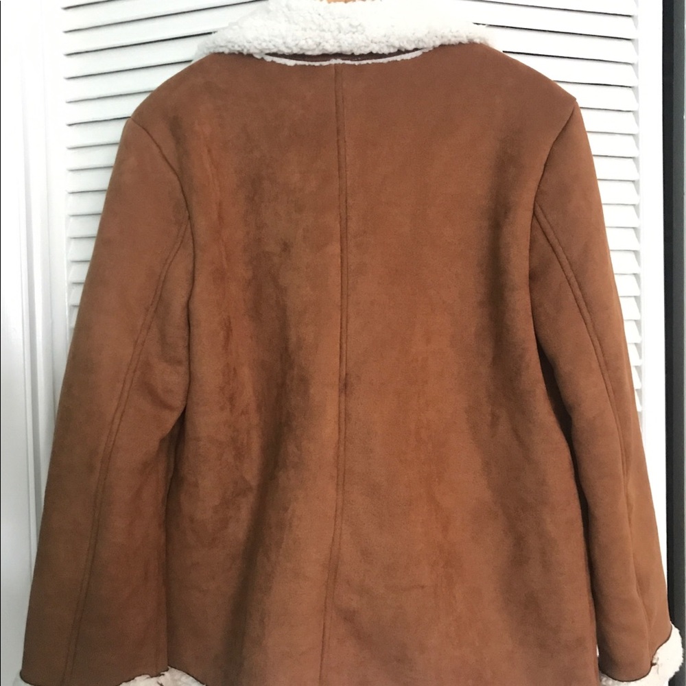 Skies Are Blue Shearling Coat Jacket - Picture 3 of 5